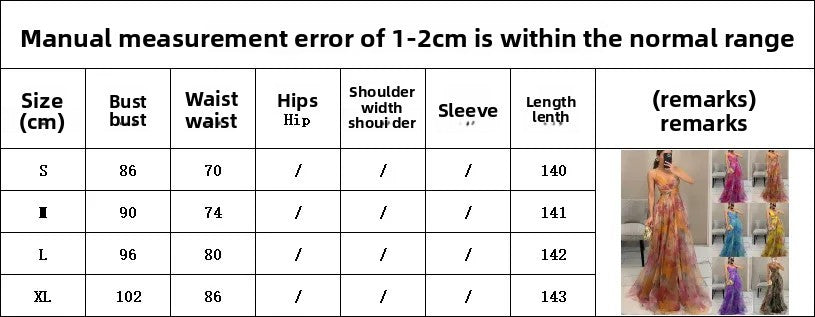 Summer Spring Off-Shoulder Lace Print Halter Dress Casual Party Holiday Dress V-Neck Floor-Length Polyester Fiber Dress