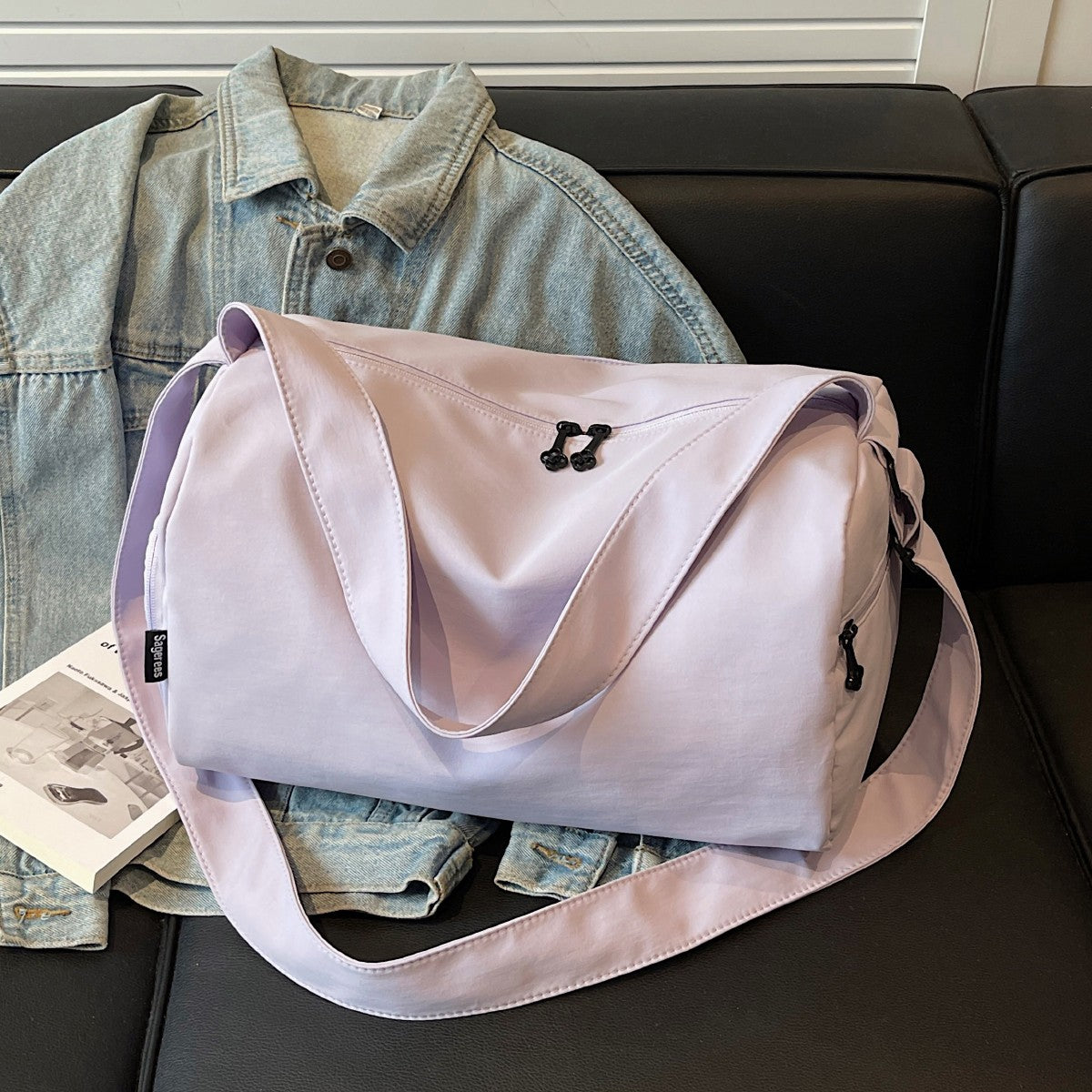 Sports Fitness Bag for Women, Wet and Dry Separation Swimming Bag, Large Capacity Satchel Short-Distance Travel Bag, Travel Luggage Storage Bag, Including Shoe Compartment, Yoga Bag, Work Bag