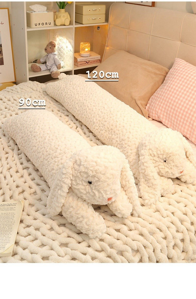Large Rabbit Body Pillow Long Bear Cute Stuffed Animal Rabbit Sleeping Cushion Decorative Body Pillow Chair Back Cushion Decor