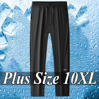 Men Summer Sweatpants Plus Size 8XL 9XL 10XL High Elastic Gym Joggers Large Size Quick Drying Running Fitness Pants Men Clothing
