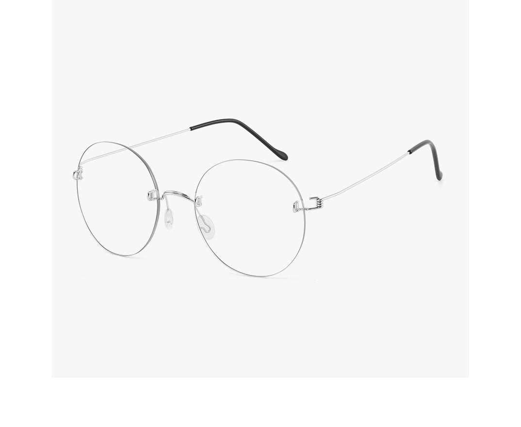 Round Blue Light Glasses Women Screwless Eyeglasses Frame Men 2025 New Women Round Denmark Korean Glasses Frame Vintage Eyewear