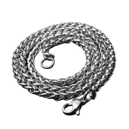 COLAR HNSP DE AÇO INOXIDÁVEL PRATA TORCIDO TIPO CORDÃO PARA HOMENS Mulheres HIP HOP PUNK Acessórios de Joias 3/4/5/6/8MM de Espessura