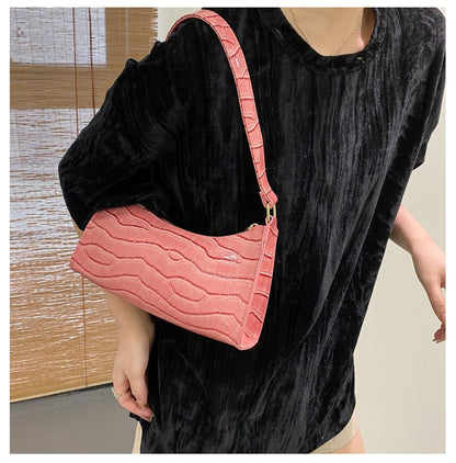 Fashion Exquisite Shopping Bag Retro Casual Women Totes Shoulder Bags Female Leather Solid Color Chain Handbag for Women 2024