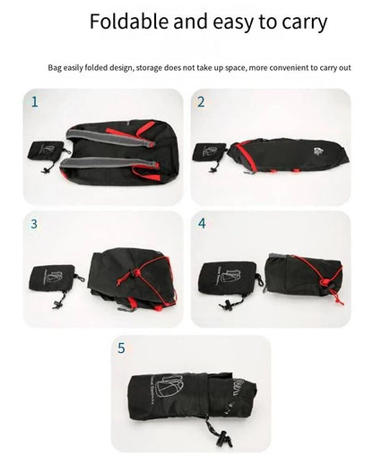 Mochila Dobrável Multifuncional para Exteriores em Nylon Impermeável de Alta Densidade Leve Bolsa Esportiva para Acampamento Caminhada Viagem