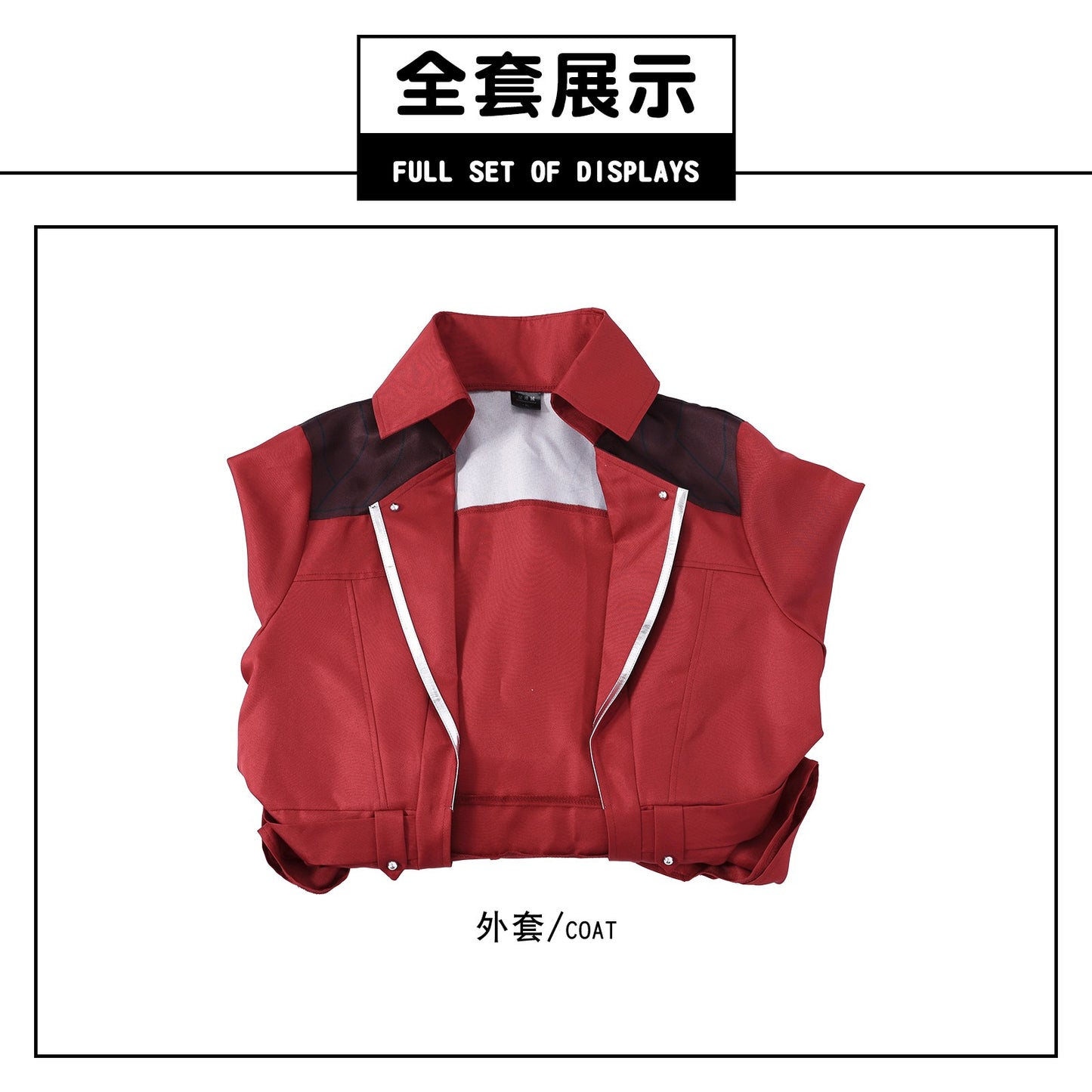 Dante Cosplay Costumes Men's Uniform Red Long Poncho Jacket Set Ruby Pendant Necklace Roleplay Prop Outfits Halloween Carnival