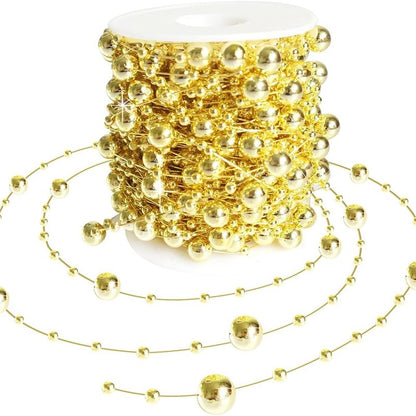 10M/Roll Pearl Chain Merry Christmas Decoration Christmas Tree Pendant for Home Decor Party Supplies New Year 2026 Gift Ornament