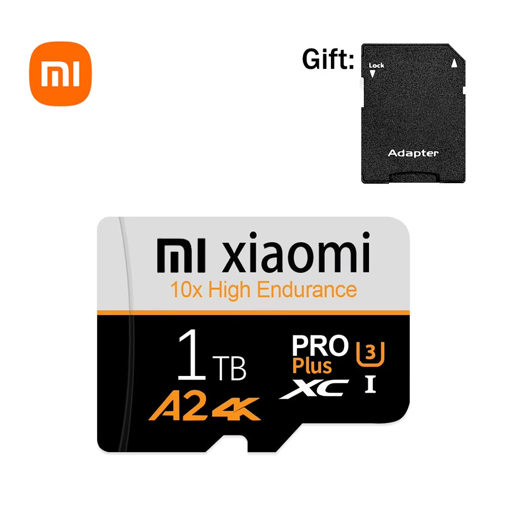 Cartão de Memória Xiaomi 2TB 1TB SD Classe 10 A2 Ultra Micro SD Card 256GB 512GB Cartão de Memória 128GB para Câmeras e Dispositivos Digitais