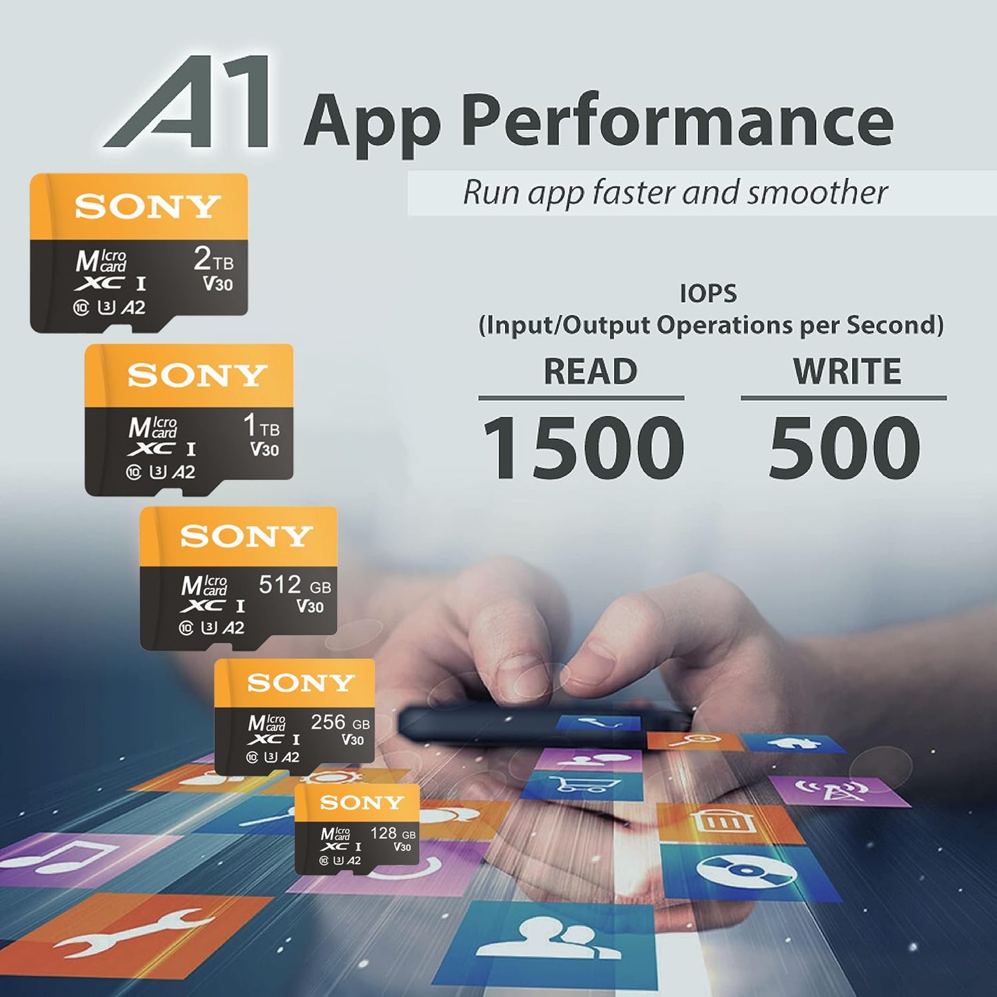 Cartão de Memória SONY TF de Alta Velocidade 2TB/1TB/512GB/256GB A2 C10 Mais Recente Tecnologia de Leitura-Gravação para Câmeras Celulares Computadores Gravadores Veiculares