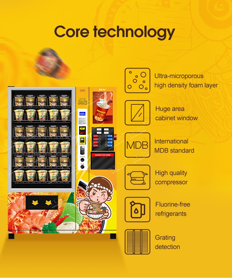 Vending Machine New Style Instant Ramen and Cup Noodle Vending.Machine With Hot Water