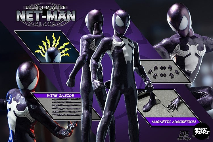 1/12 Scale Male Soldier Ultimate Netman Red /Black Spider Hero Full Set 6-inches Action Figure Model Doll Gifts Collecion
