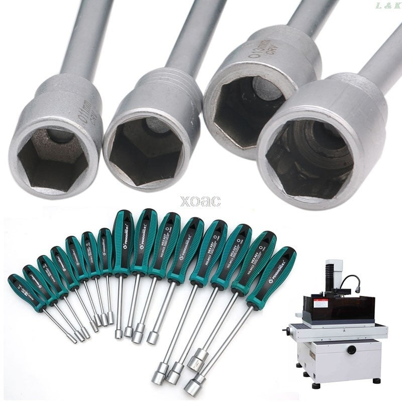 Chave de Soquete Hexagonal de Metal 3-11mm Chave de Fenda para Porcas Ferramenta Manual M08 dropship