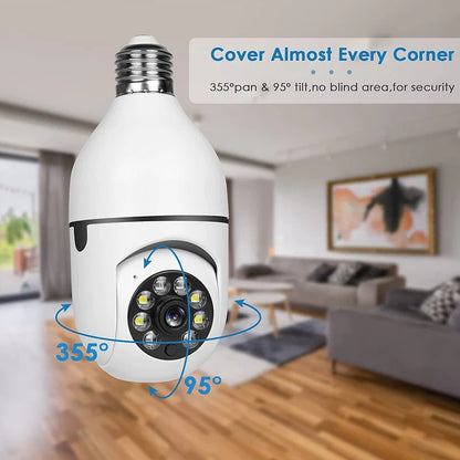 Bulb E27 Surveillance Camera Full Color Night Vision Automatic Human Tracking Zoom Indoor Security Monitor Wifi Miini IP Camera