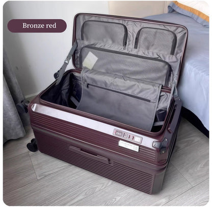Mala de Viagem Expansível, Mala de Rodinhas Espessa de Grande Capacidade, Mala de Viagem de 24 polegadas, Mala com Cadeado de Combinação, Resistente e Durável