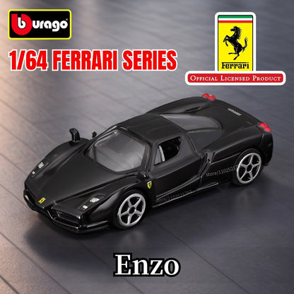 Bburago 1:64 Ferrari Enzo Réplica Carro Modelo Escala F40 F50 458 488 296 Diecast Miniatura de Tráfego Arte Figura Brinquedo Menino Criança