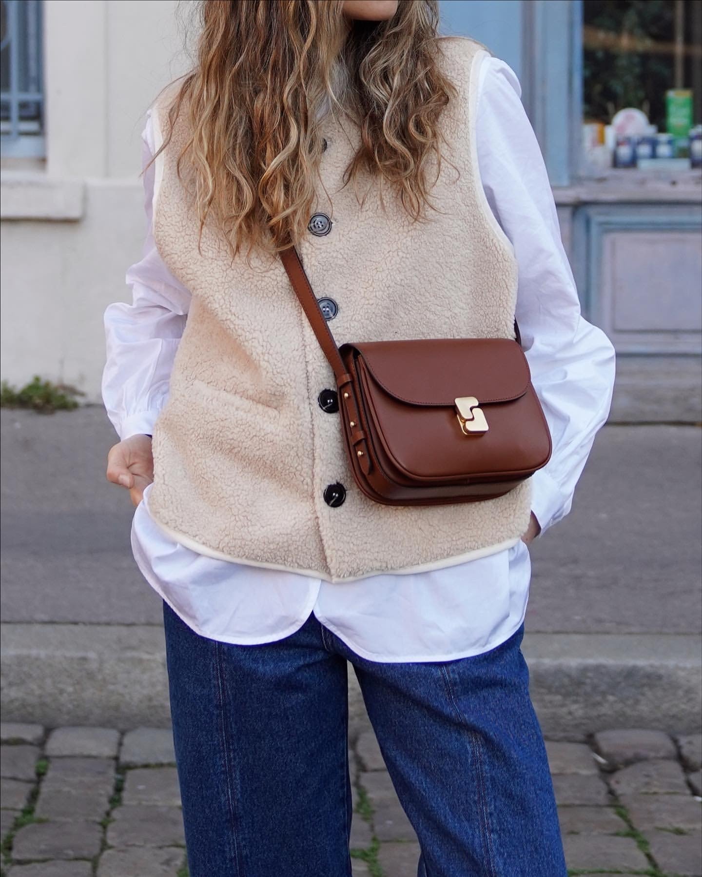 French niche design women's bag, top layer cowhide small square bag, premium texture tofu bag, single shoulder crossbody bag