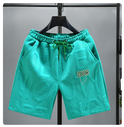Letters Size 5XL 6XL 7XL Fashion New Knitted Shorts Men Comfortable Elastic Waist Clothing Male Breathable Short Trousers
