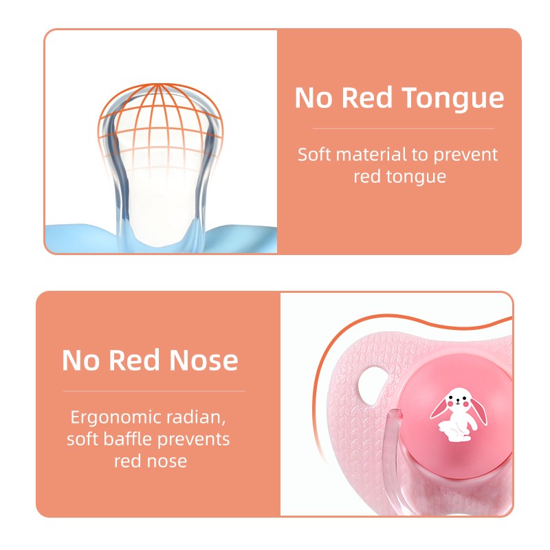 Cartoon Pattern Thumb Shape Toddlers Soothe Kids Newborn Baby Silicone Teething Pacifier