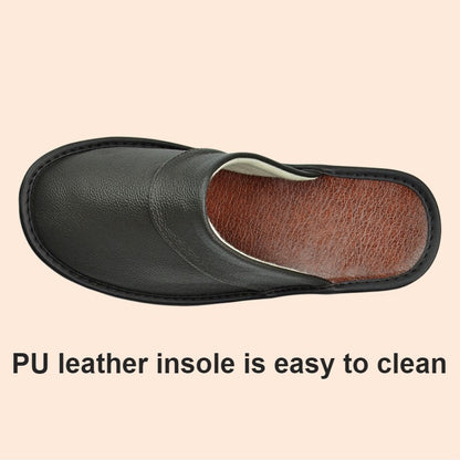 Big sizeGenuine Cow Leather Slippers Homes in indoor slipper Spring Autumn men women elderly non-slip casual single Slides shoes