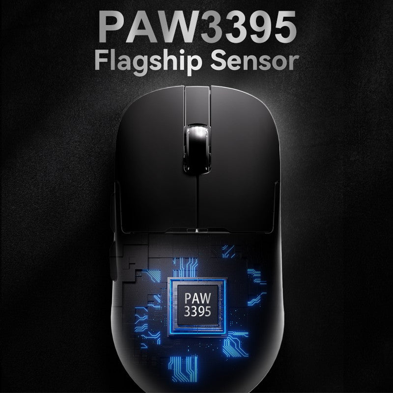 Mouse Gamer sem fio e com fio leve AJAZZ AJ179 PRO PAW3395 com base de carregamento magnética, ergonômico, com macro, para PC e notebook