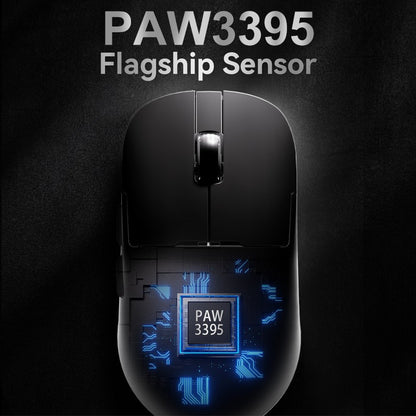 Mouse Gamer sem fio e com fio leve AJAZZ AJ179 PRO PAW3395 com base de carregamento magnética, ergonômico, com macro, para PC e notebook