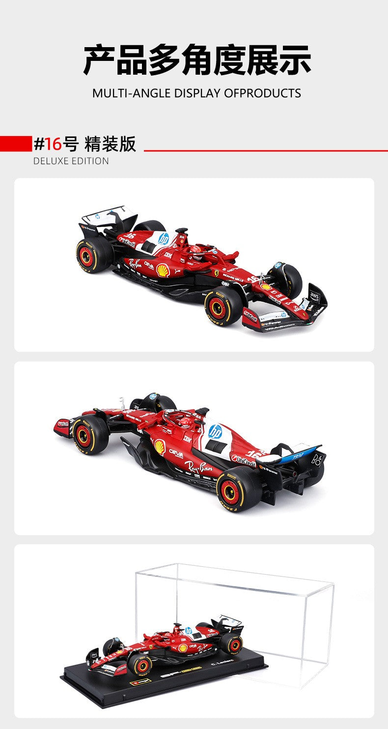 2025 Bburago 1:43 Ferrari SF-25 F1 16# Charles Leclerc 44# Lewis FORMULA1 Carro de Liga em Miniatura Diecast Modelo de Coleção Brinquedos Presente