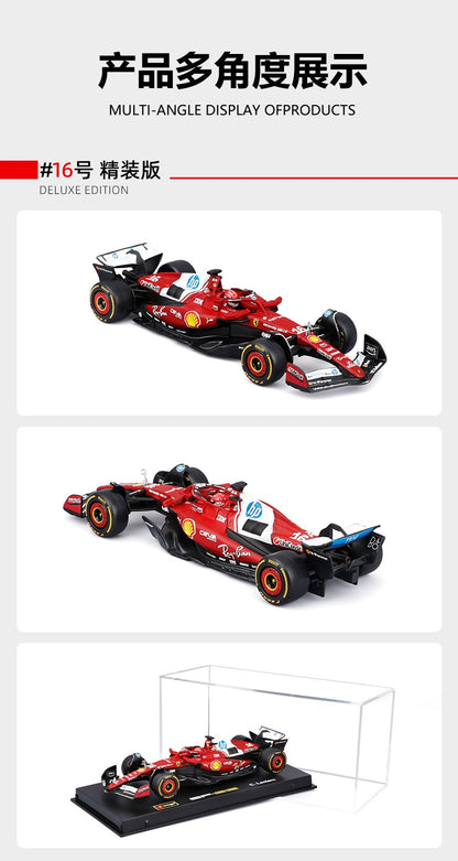 2025 Bburago 1:43 Ferrari SF-25 F1 16# Charles Leclerc 44# Lewis FORMULA1 Carro de Liga em Miniatura Diecast Modelo de Coleção Brinquedos Presente