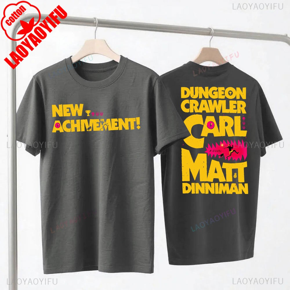 New Achievement Dungeon Crawler Carl Shirt Gift for Reader Fantasy Science Fiction Book Lover Donut Fan Tops Bookish Tees