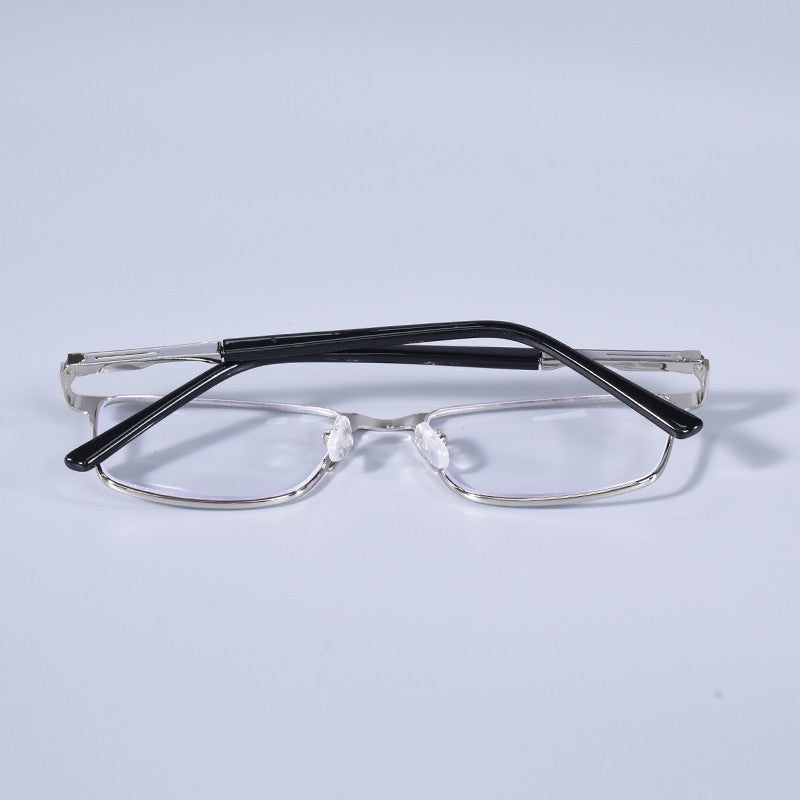 Anti Blue Light Men Reading Glasses Metal Full Frame Business Eyeglasses For Men Square Double Color Reading Eyewear +100+150