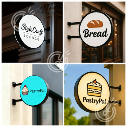 Custom Double Sided Coffee Sign LightBox Advertising LED Light Up Outdoor Business Signage Display Art Deco Wall Waterproof Logo