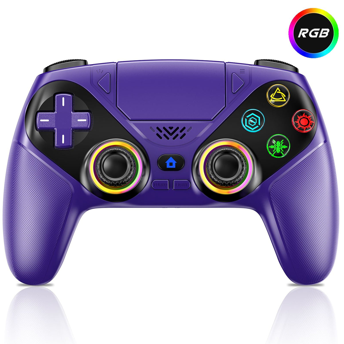 Controller for Playstation 5/PS5/PS5 Pro/Slim/PC,Wireless Gamepads RGB Joystick Turbo/Marco Program Dual Vibrate Game Controle