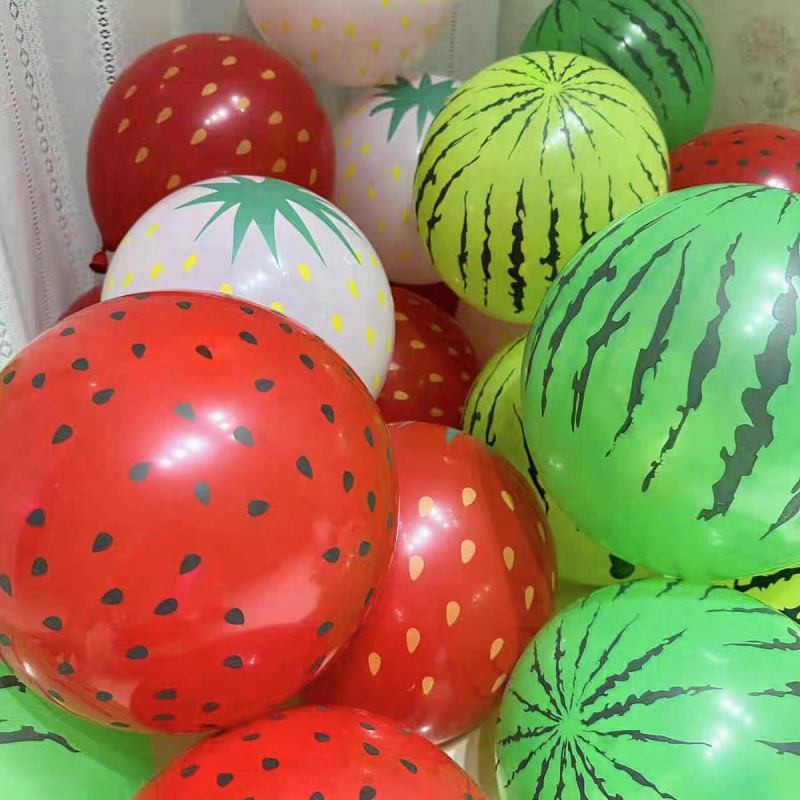 20/50pcs Strawberry Balloons Watermelon Fruit Birthday Party Summer Beach Hawaiian Party Decoration Chlidren Kid Birthday Globos