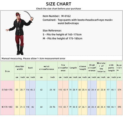 Adult Vintage Pirate Cosplay Full Set Gothic Party Costume For Masquerade Carnival Stage Theme Photoshoot Halloween Cosplay