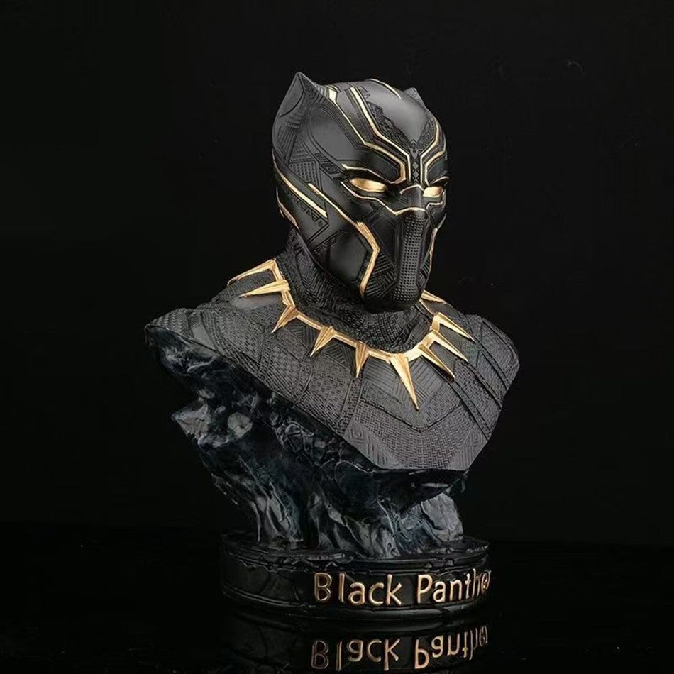 Iron Man Panther Bust Anime Figure Statue marvel Avengers Large Figure Living Room Ornament Resin Collection Gift Toys