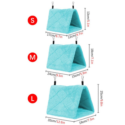 Gaiolas de Inverno para Pássaros de Estimação Papagaio Rede de Pelúcia Quente Tenda Cama Caverna Suspensa para Dormir e Chocar Acessórios para Pássaros