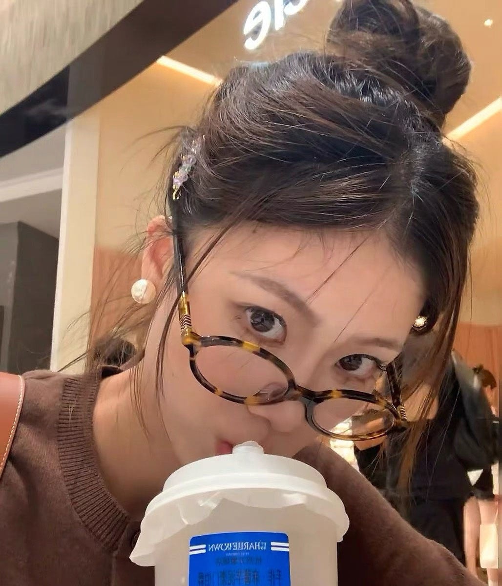 New Vintage Oval Frame Myopia Glasses for Women Men Anti Blue Light Near Sight Eyeglasses KoreanStyle Unisex Fashionable Eyewear
