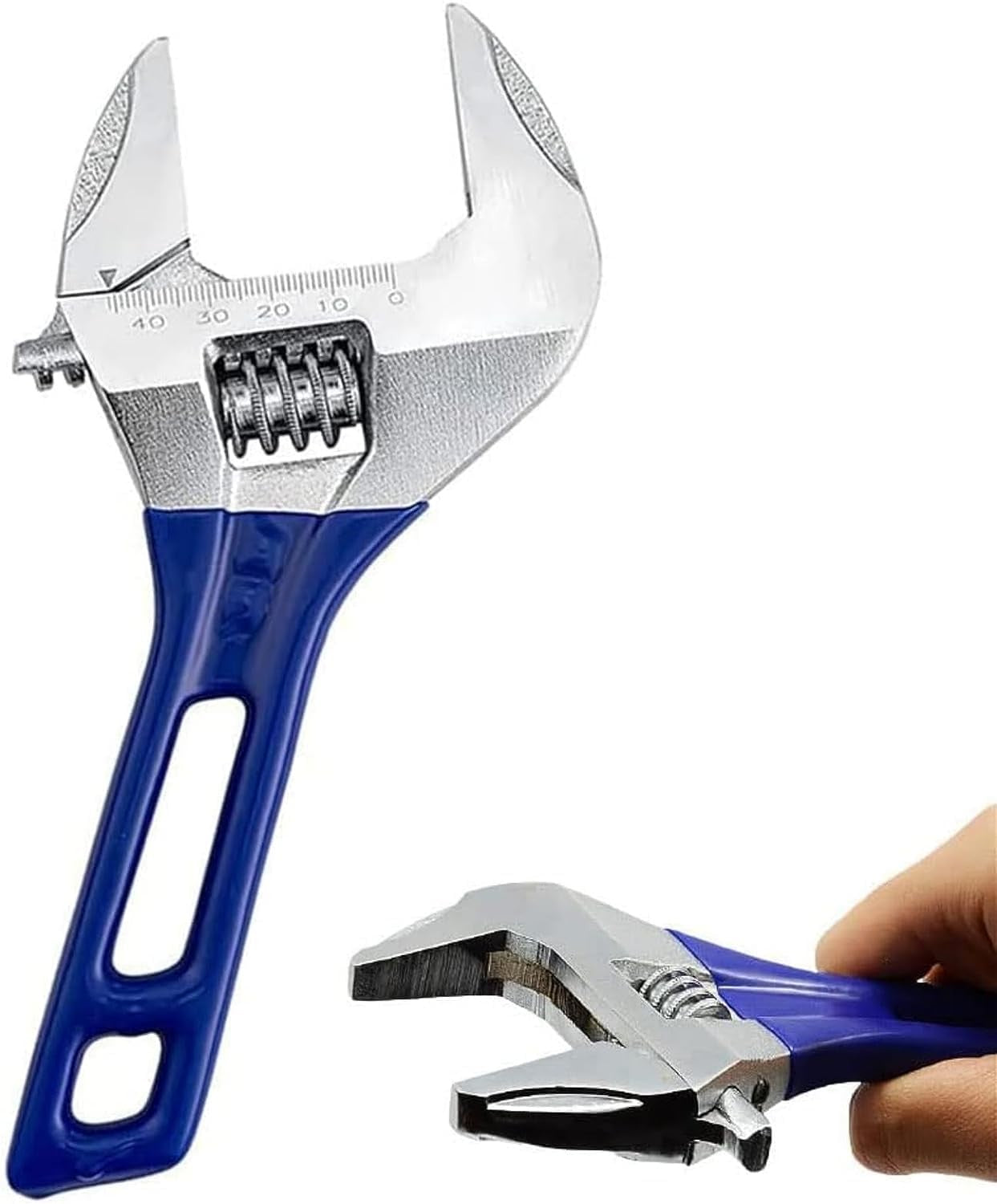 Chave Inglesa de Cabo Curto de 8" com Abertura de Mandíbula de 55 mm para Encanamento, Reparo Automotivo e Manutenção Doméstica