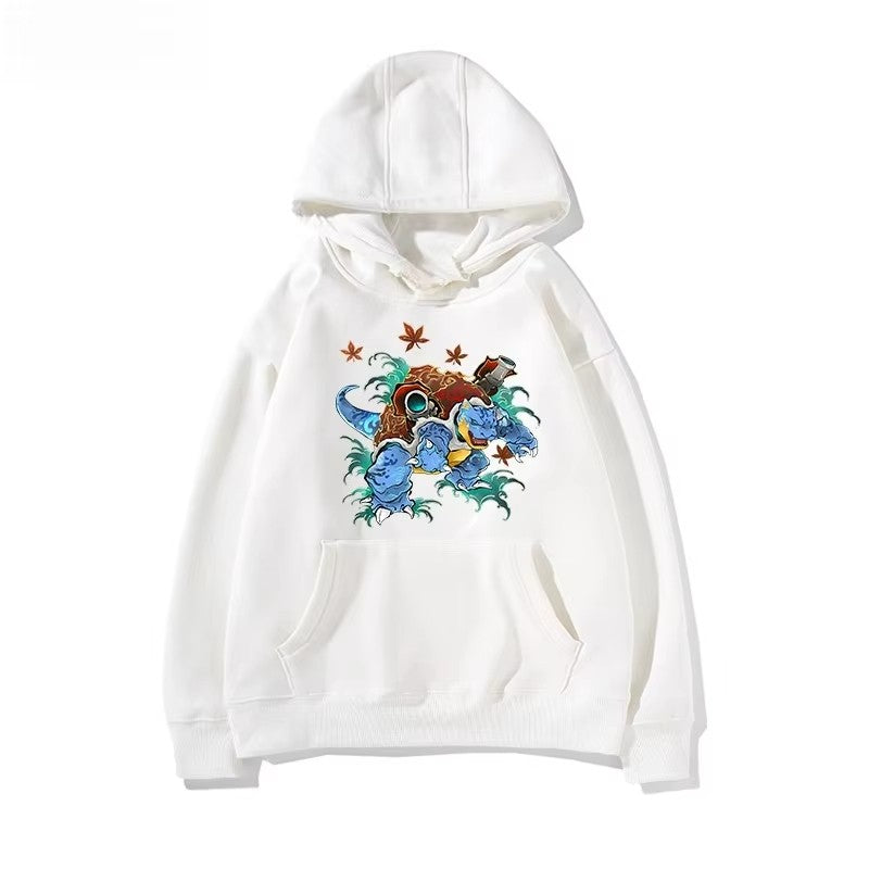 New Pokémon Cartoon Pattern Printed Men's and Women's Hoodies Autumn and Winter 2K Harajuku Large Size Casual Trend Thermal Top