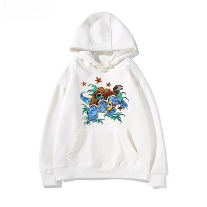 New Pokémon Cartoon Pattern Printed Men's and Women's Hoodies Autumn and Winter 2K Harajuku Large Size Casual Trend Thermal Top