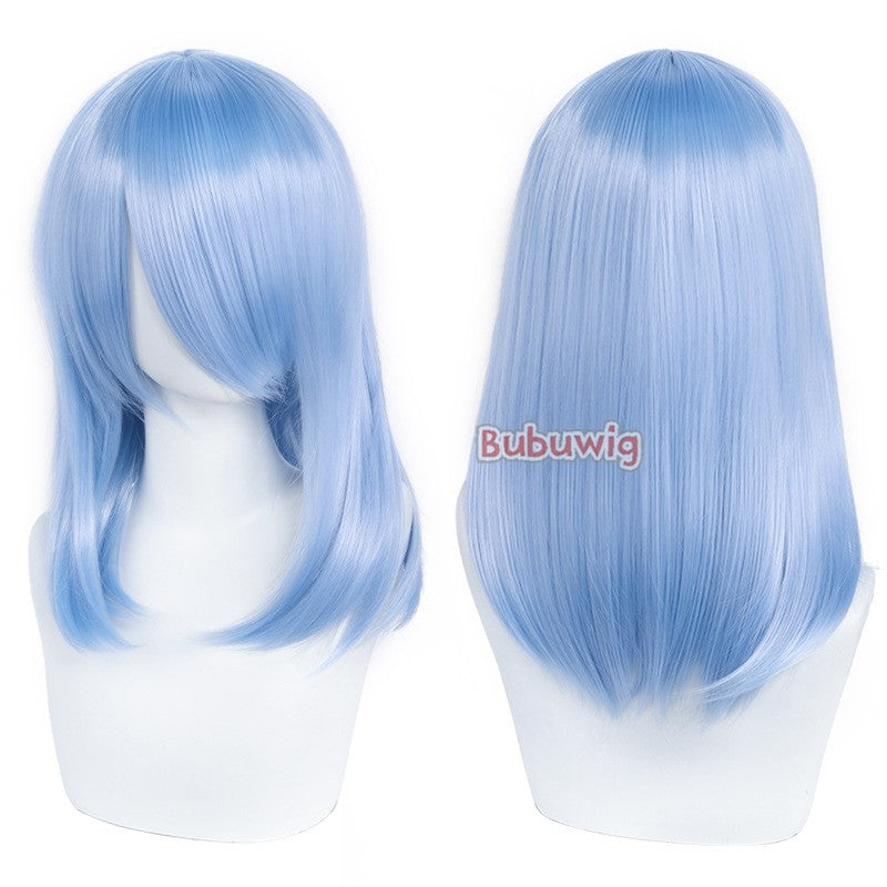Bubuwig Synthetic Hair 30 Colors 40cm Long Straight Anime Fashion Lolita Cosplay Wigs Pure Color Blue Blonde Wig Heat Resistant