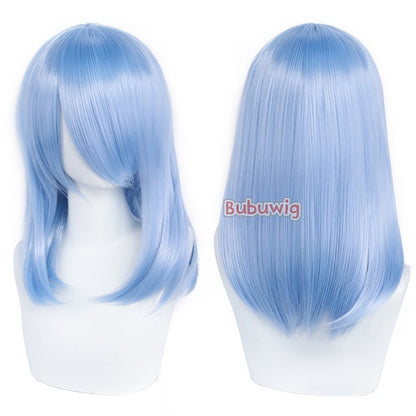 Bubuwig Synthetic Hair 30 Colors 40cm Long Straight Anime Fashion Lolita Cosplay Wigs Pure Color Blue Blonde Wig Heat Resistant