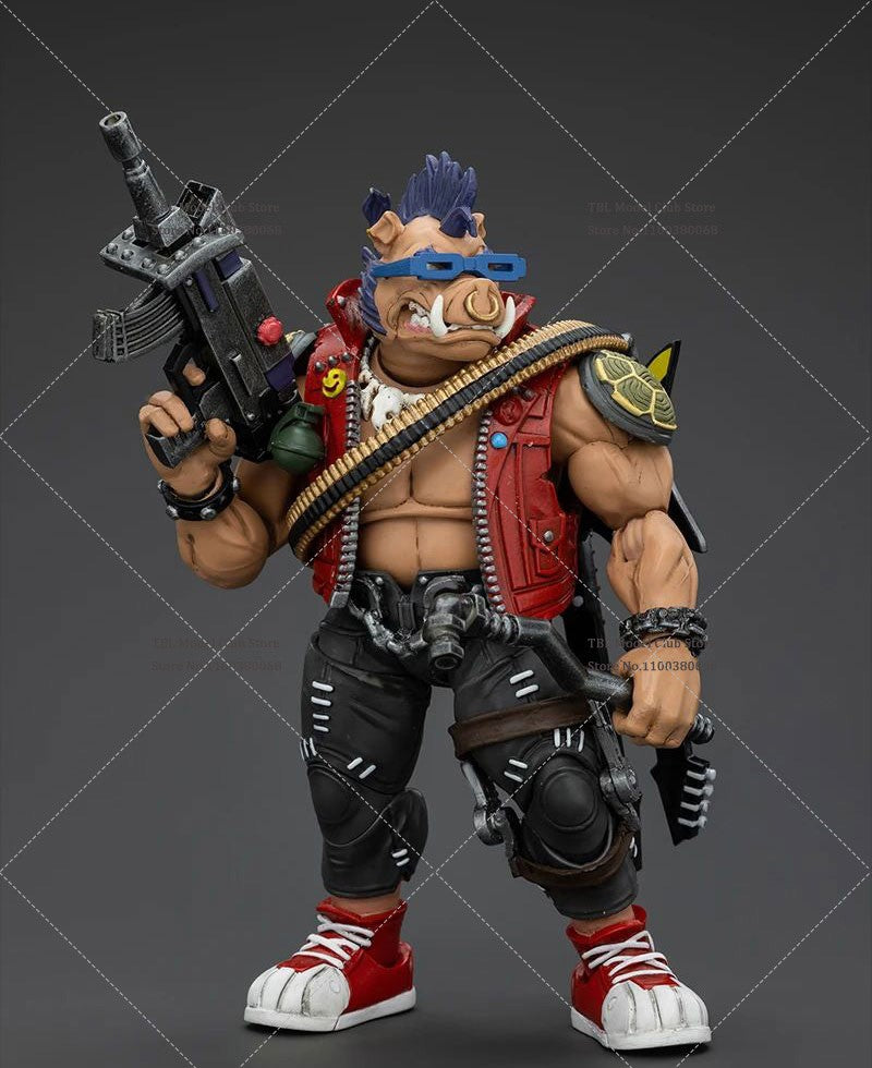 Original JOYTOY TMNT 1/18 Coleção Rocksteady&Beebop Conjunto Completo Boneco de Ação Soldado 11.5cm