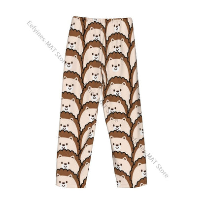 Cute Hedgehog Mens Pajamas Pyjamas Pants Lounge Pants Sleep Bottoms