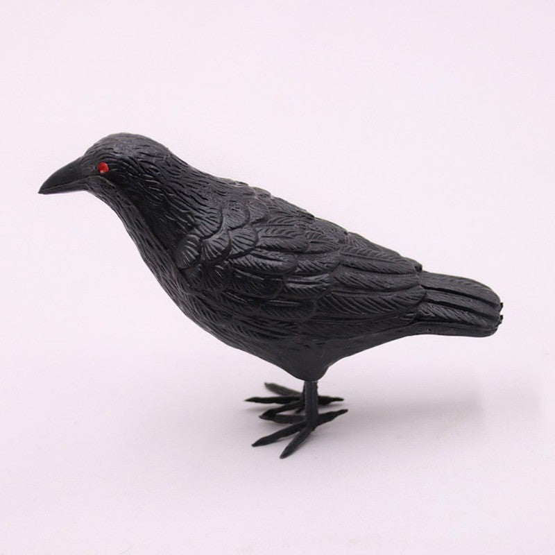 Halloween Black Crow Decor Simulation Raven Bird Repellent Pest Control Pigeon Repellent Outdoor Garden Halloween Decorations