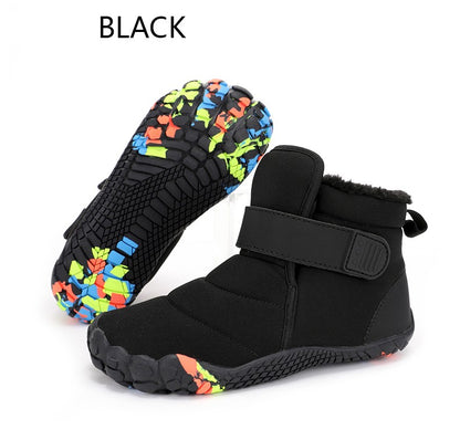 Kids 2025 New Wide Toe Barefoot Snow Boots Boys Girls Winter Minimalist waterproof Sneakers Girls Boys Non-Slip Warm Snow Boots