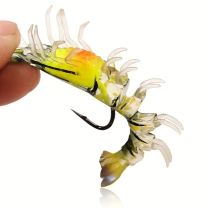 Iscas de Camarão Artificiais Macias e Realistas 9cm 12g, Jigs Luminosos para Pesca de Jigging, Iscas Artificiais para Pesca no Mar, para Peixe Vermelho, Robalo, Camarão, 1 UNID.