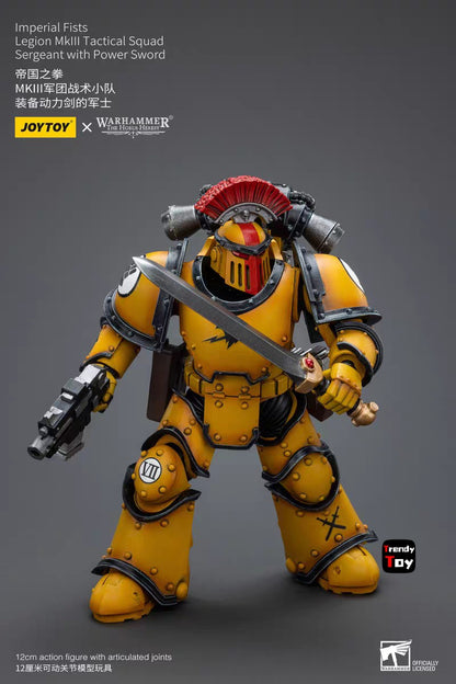 ?JOYTOY?Warhammer 40K Imperial Fists Mkll Legionários Táticos 4 Peças 1/18 Action Figure Brinquedo Colecionável