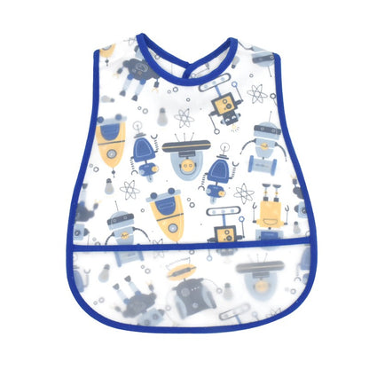 High Quality Cartoon Pattern EVA Waterproof Pocket Lunch Feeding Bibs Adjustable Baby Bibs Cute Child Baby Apron Kids Burp Cloth