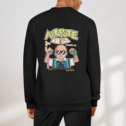 Alkpote pokepote classique Pullover mens clothing men clothes men's sweat-shirt set autumn clothes oversize sweatshirts