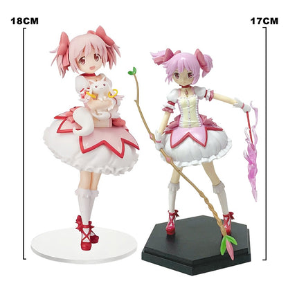 Puella Magi Madoka Magica Kaname Madoka Modelos de Personagens de Anime Estatuetas Enfeites de Mesa Requintada Coleção de Brinquedos Presentes Otaku
