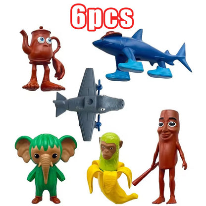 Brinquedo de Figura Sahur Tung da Doença Cerebral Italiana Tralalero Tralala Figuras Bombardino Crocodilo Shimpanzini Bananini Boneca de Decoração de Modelo de Presente